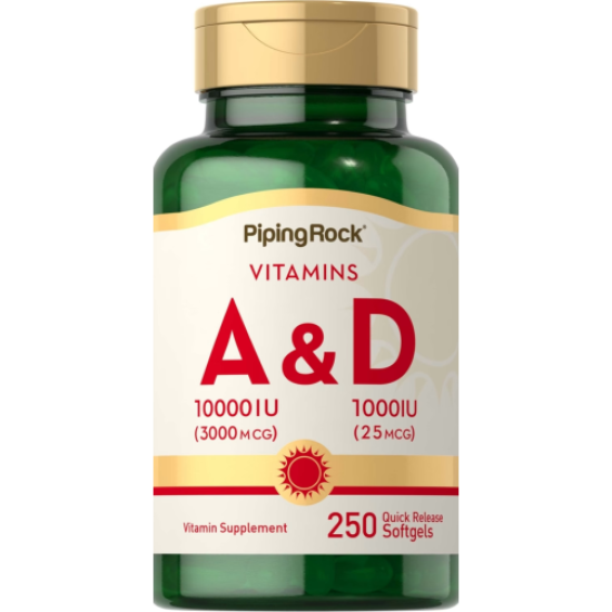 A és D vitamin (10 000 NE /1000 ), 250 Gyorsan oldódó szoftgél