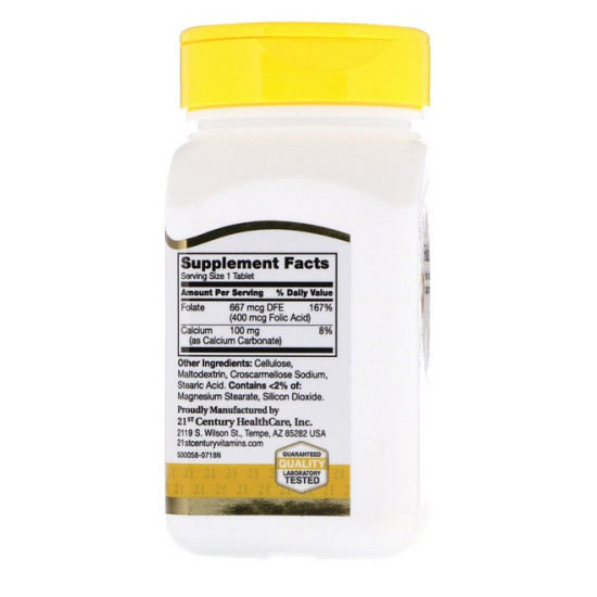B4 vitamin - Folsav 400mcg 250db tabletta - 21st. Century